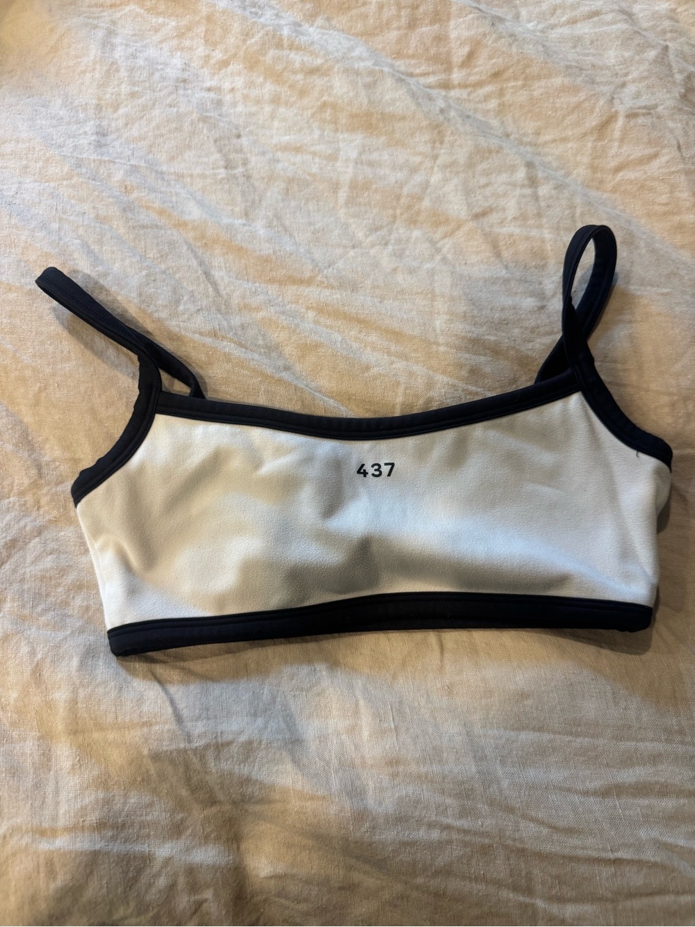 437 micro bra cream and black XS - Picture 3 of 5